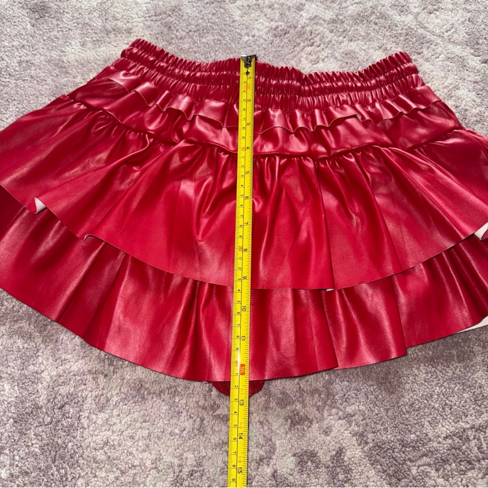 Red Ruffled Women's Skort - Picture 6 of 6
